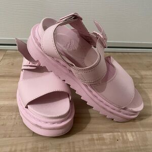 Dr. Martens Pink Platform Sandals with Chunky Sole